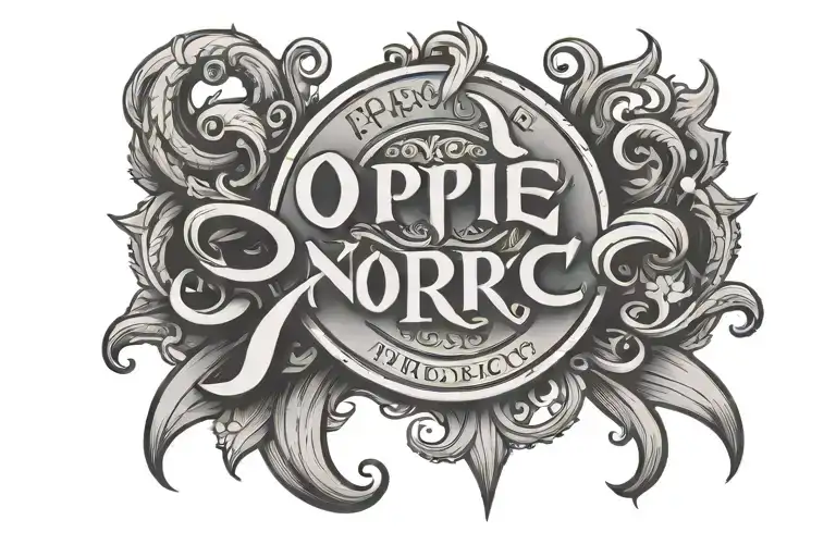 Opie Nordic Style Font Surrounded