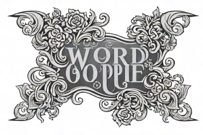 Word Opie Nordic Style Font For Neck