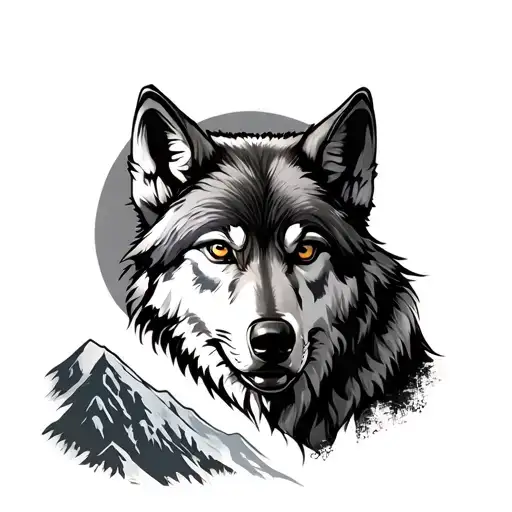 Wolf And Mountain