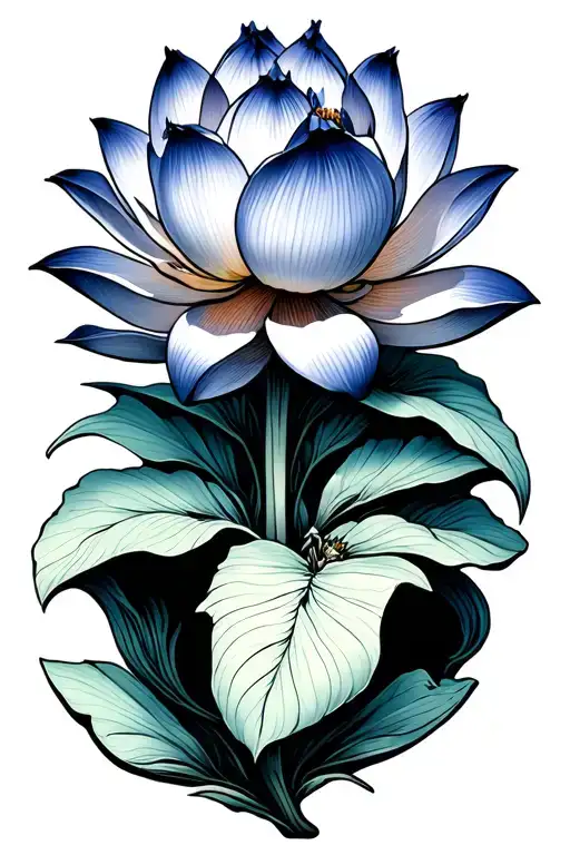 Lotus Can Be Born Through A Bluebell Flower
