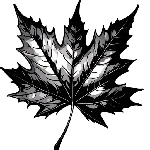 Black Maple Leaf Outline