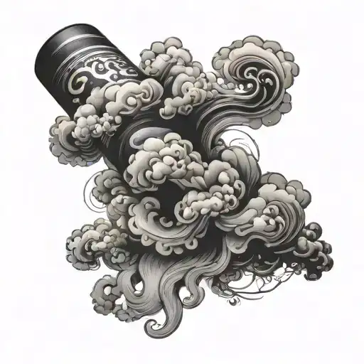 Small Smoke Or Cloud Wrap Around Men Wrist