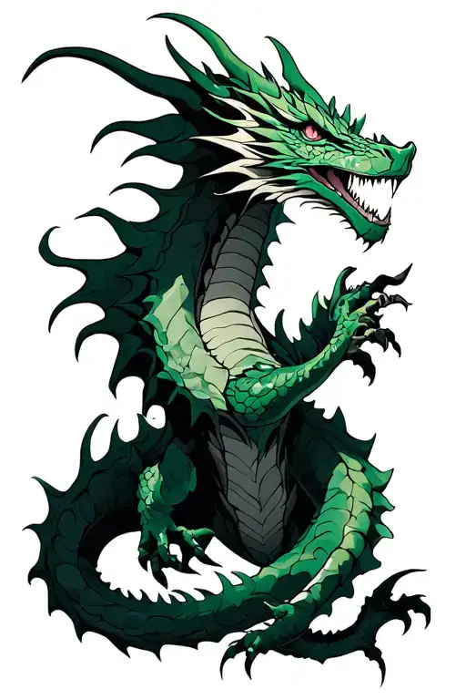 Hydra Dragon In Green 3