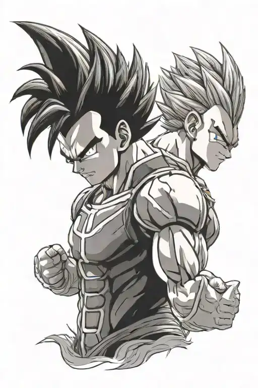 Vegeta Facing Off In Battle