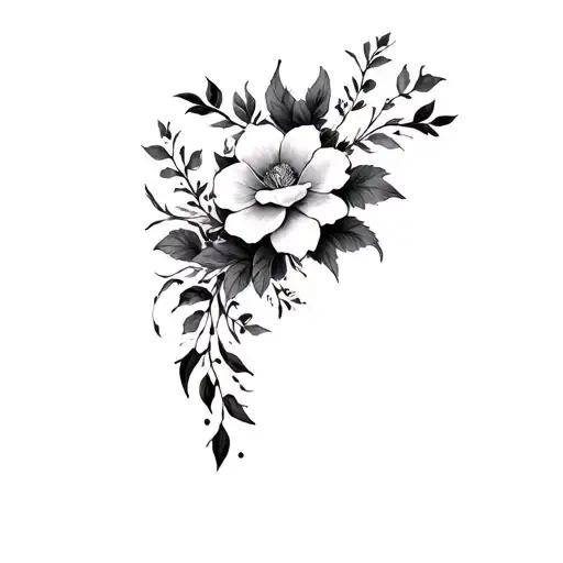 Gothic Floral Half Sleeve