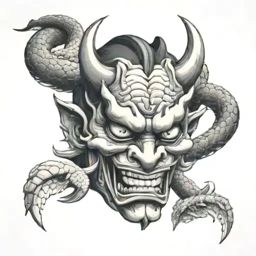 Hannya With Snake