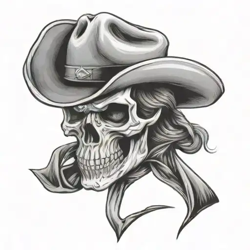 Sad Cowboy Skull