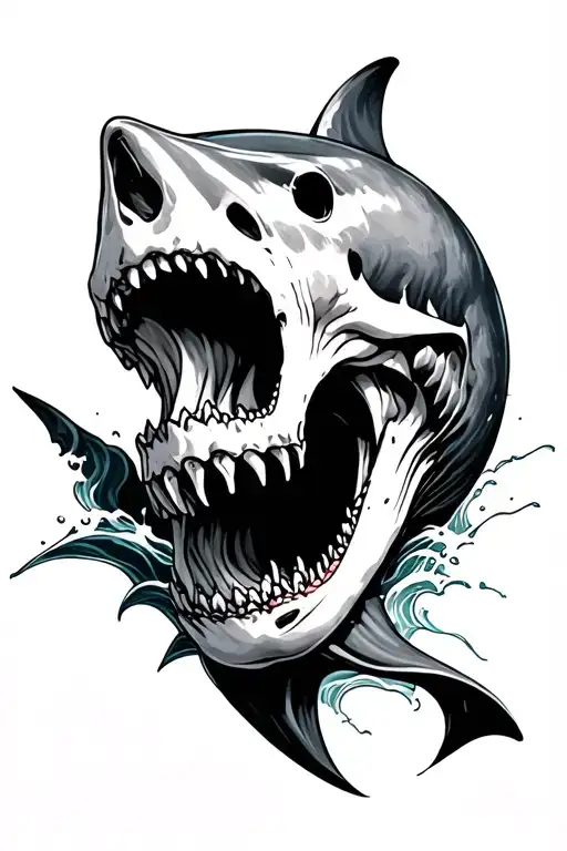 Waves Shark Skull