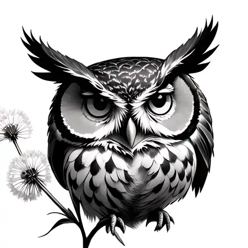 Owl Oakleaf Dandelion Seed Sprouting