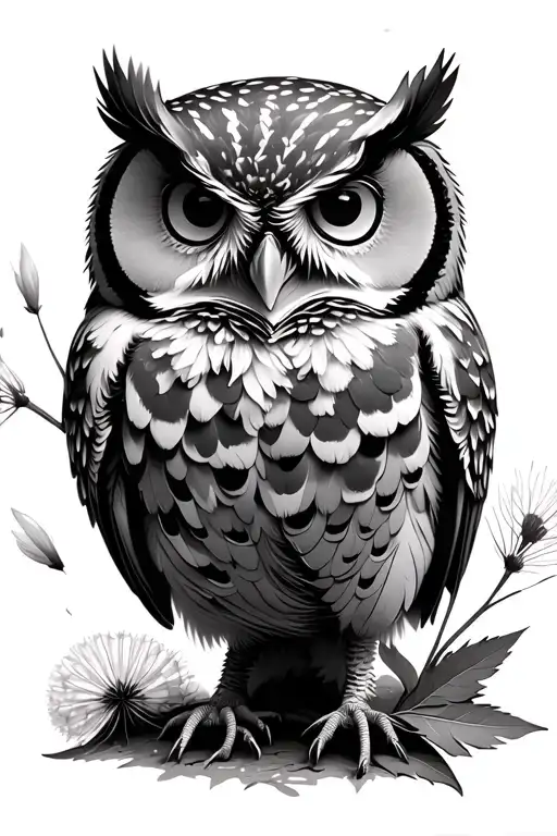 Owl Oakleaf Dandelion Seed Sprouting