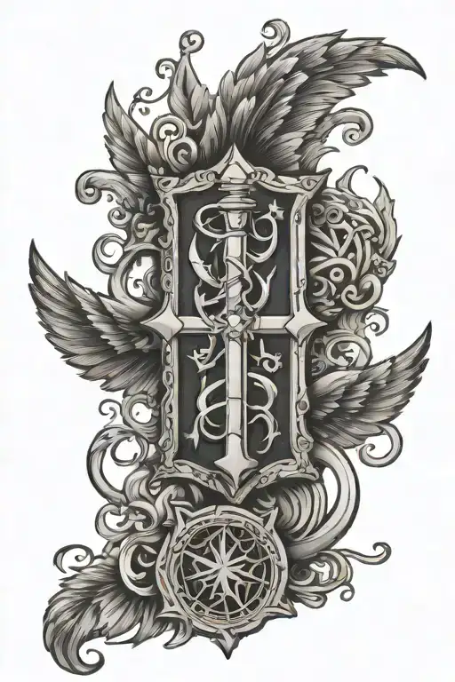 Honor And Hope With Christian Religion Symbols