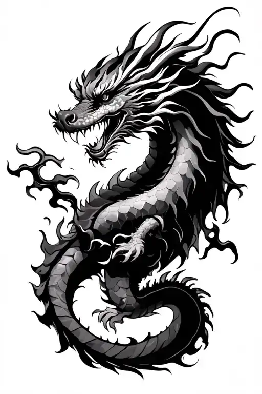 Chinese Dragon Breathing Fire