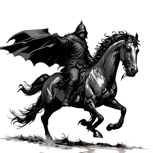 Nazgul With Horse Galloping