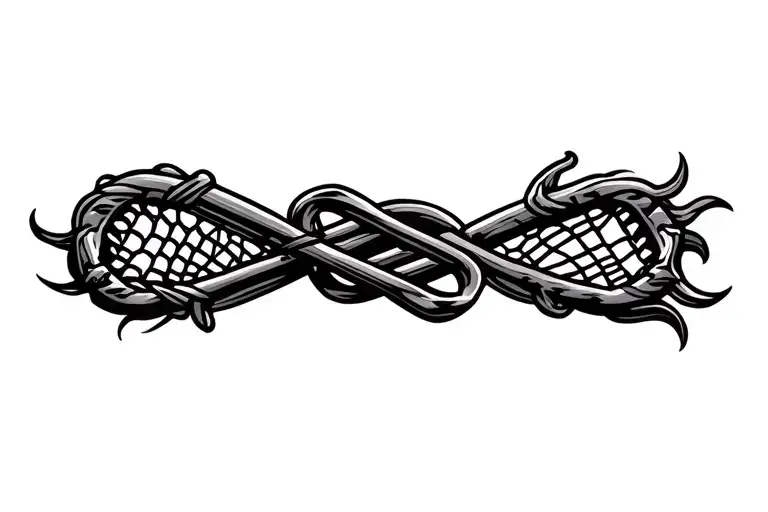 Lacrosse Stick Intertwined