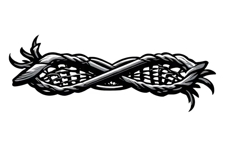 Lacrosse Stick Intertwined Symbolizing