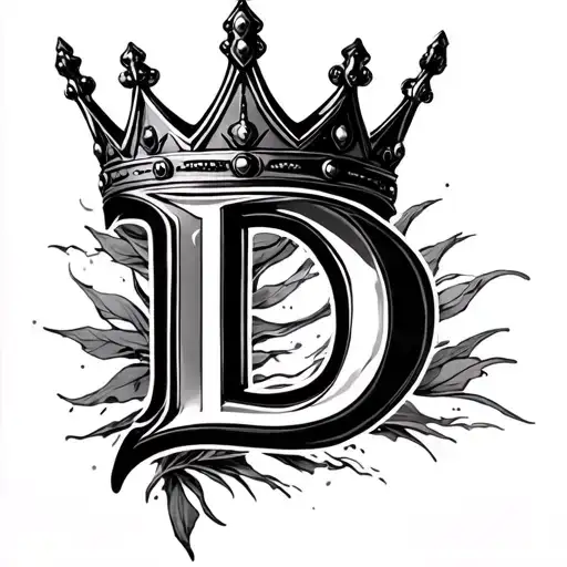 Crown With Letter D