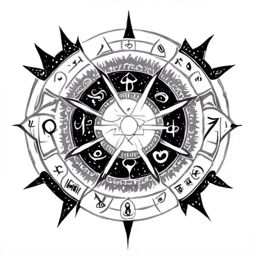 Karma Symbol Integrated Astrological Sign