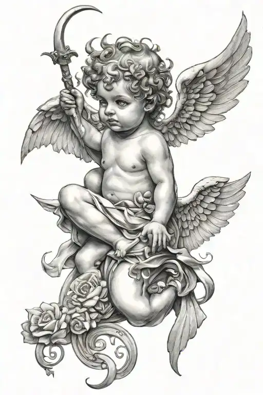 Half Devil Half Angel Cherub Angel