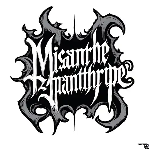 Make A Sketch For A Tattoo Inscription Misanthrope Gothic Font