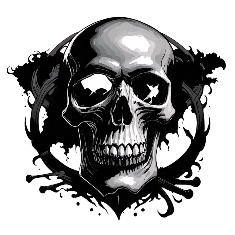 Nemesis Through A Skull Symbol
