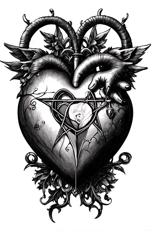 Chastity Pentagram Heart