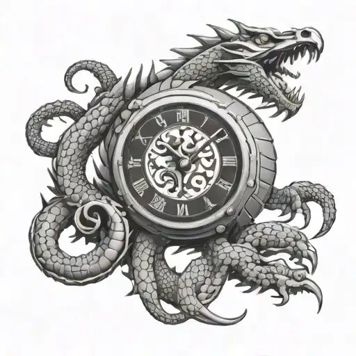 Scorpion Dragon Clock