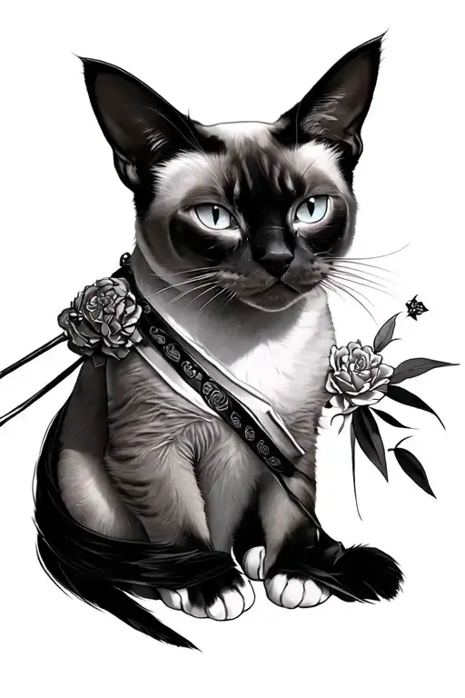 Siamese Samurai Cat