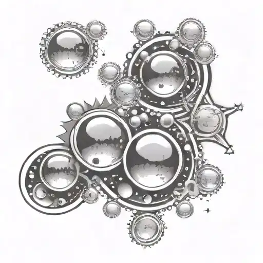 Bubbles An Stars An The Moon