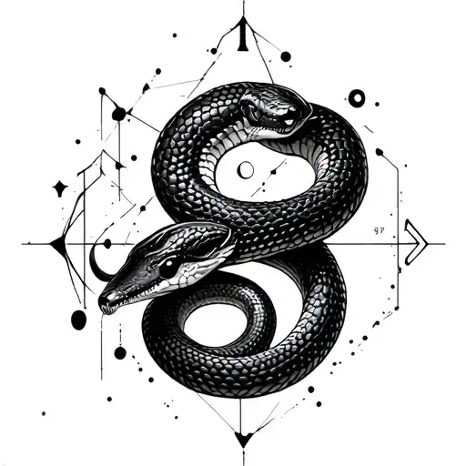 An Elegant Feminine Snake And A Cancer Constellation