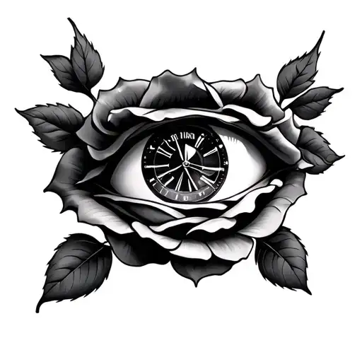 Eye Rose Watch Cross