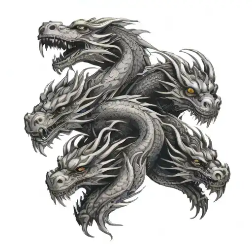 Small Three Dragons Black