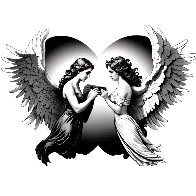 Angels Shooting At Eachother