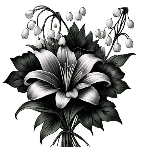 Cosmos And Lily Of The Valley Bouquet