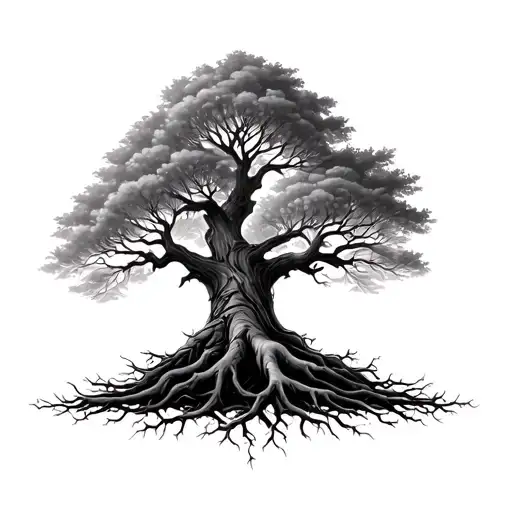 Family Tree With Roots Amd Names