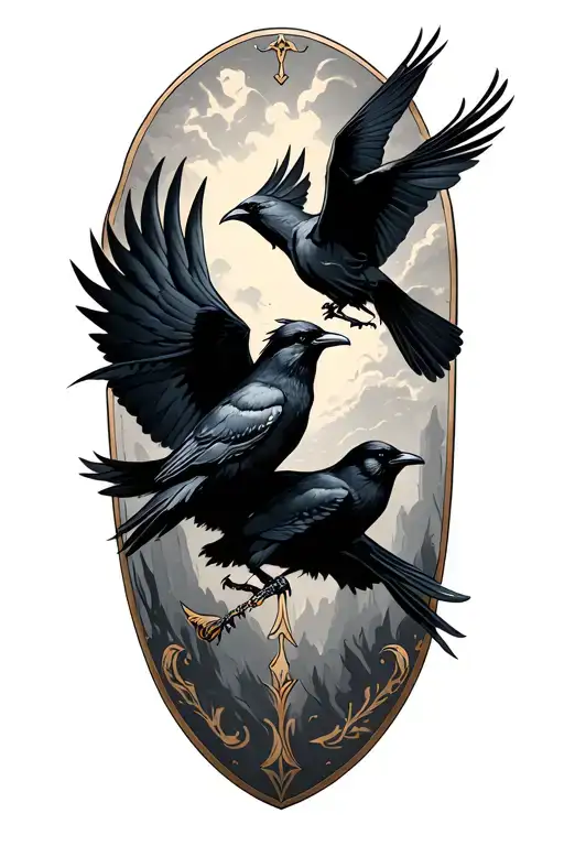 Shieldmaiden Crows Flying