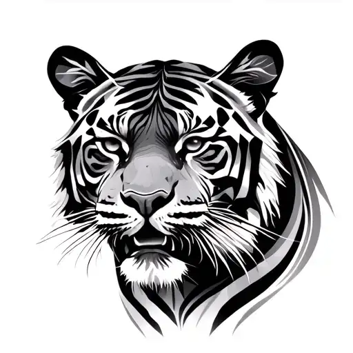 Tiger Trees With Geometric Patterns