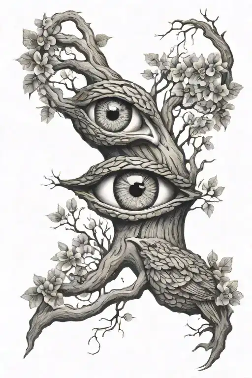 A Pair Of Eyes In The Tree Of Life