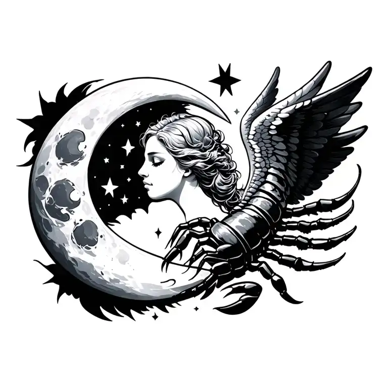 Moon Angel Winks Volupts Stars Sign Zodiaque Scorpion Infini