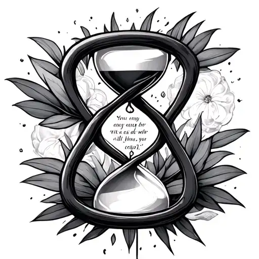 Infinity Sign Hourglass With A Quote