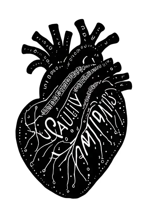 Heart Outline Using Morse Code Forming The Shape Using Letters Family