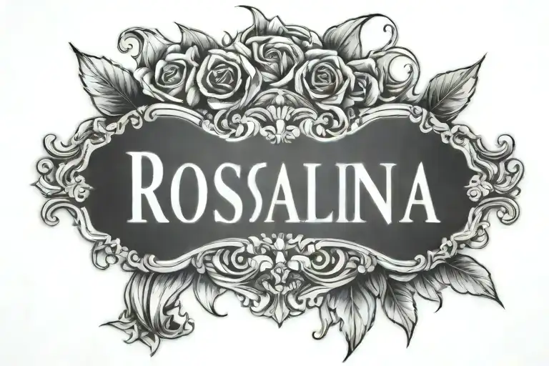 Tattoo Of Just The Name Rosalina In Gangster Font