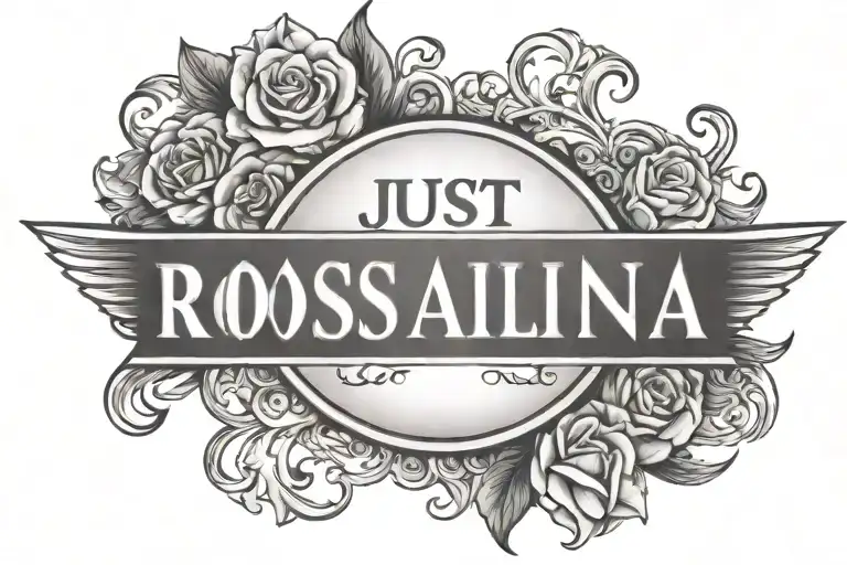 Tattoo Of Just The Name Rosalina In Gangster Font