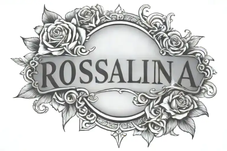 Tattoo Of Just The Name Rosalina In Gangster Font