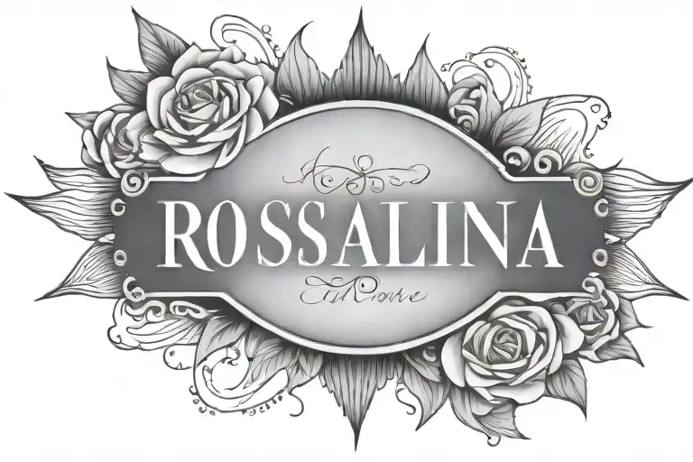 Tattoo Of Just The Name Rosalina In Gangster Font