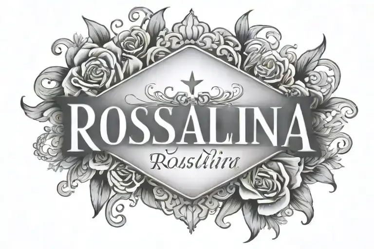 Tattoo Of Just The Name Rosalina In Gangster Font
