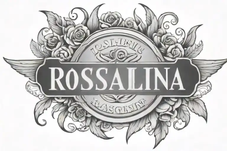 Tattoo Of Just The Name Rosalina In Gangster Font