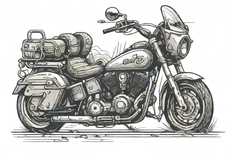 A Hunting Rifle Transforming Into A Winding Road With A Motorcycle Speeding Down It