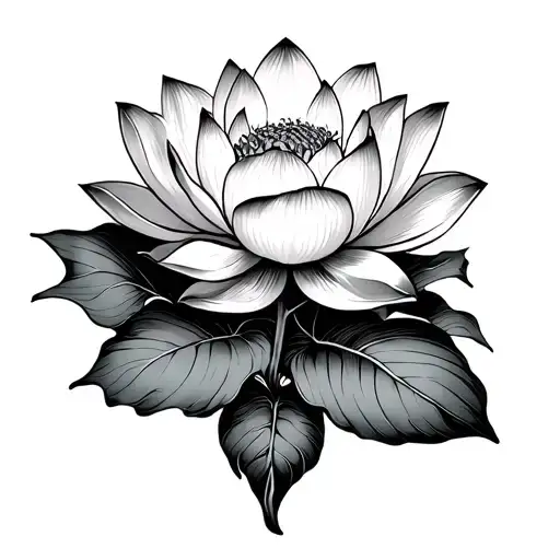 Lotus Flower And Poison Tree And Semi Colon Create Unique Design That Includes All Three