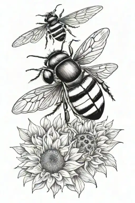 Sunflower Ladybird Bumble Bee