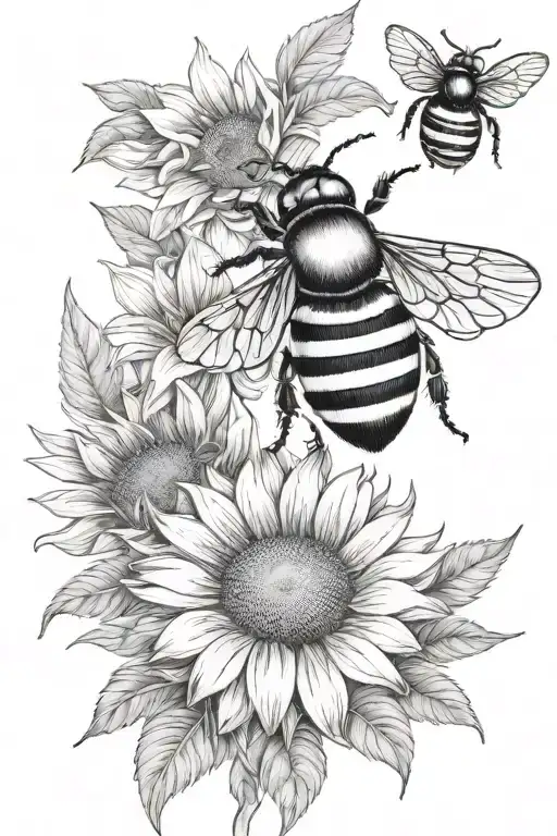 Sunflower Ladybird Bumble Bee